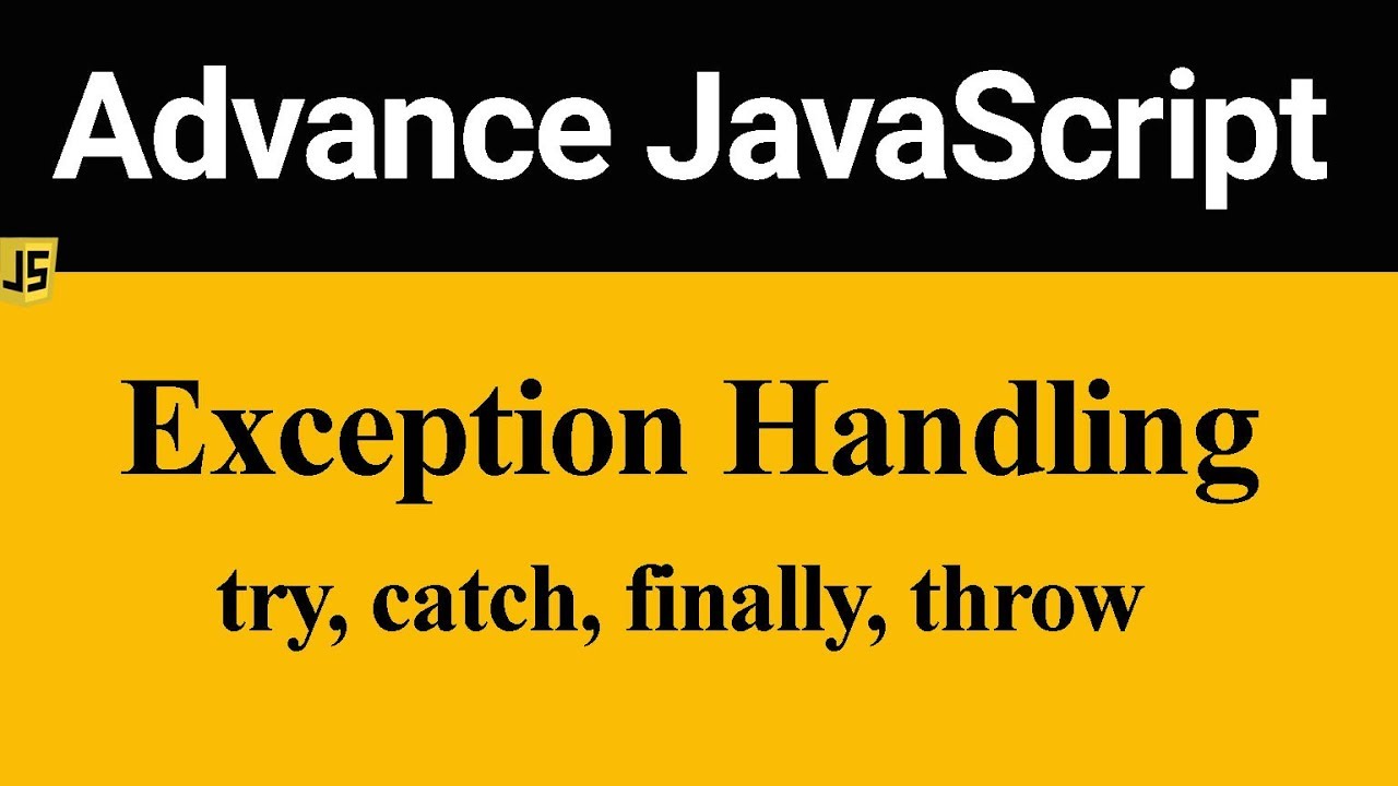 Error handling in JavaScript